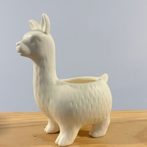 Cream Llama Planter
